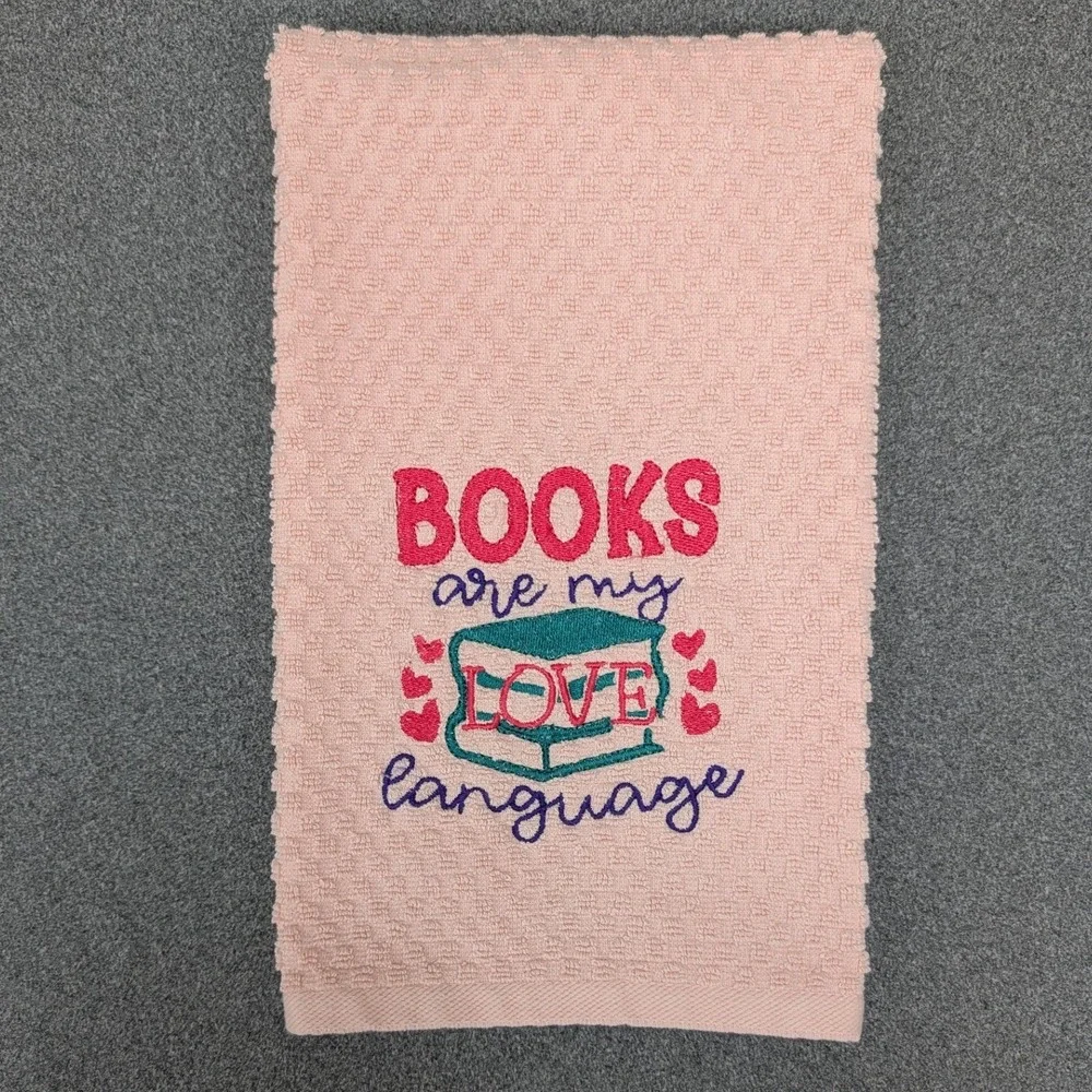 Books Are My Love Language Kitchen Bath Bar Towel Great Gift Idea!